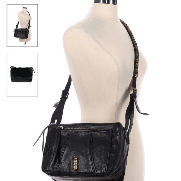 Kelsi Dagger Stellan Black Leather Crossbody Bag - Picture 2 of 7